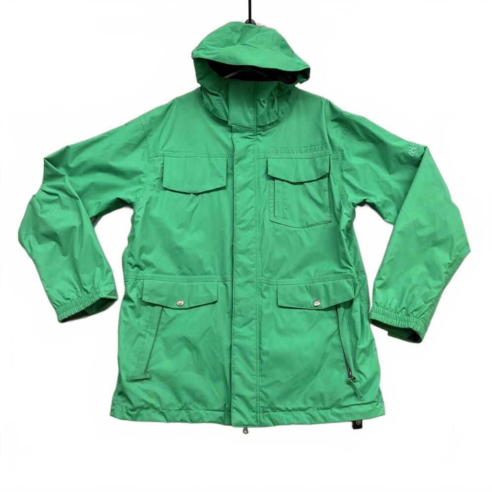 Vintage 2000s 686 Smarty Snowboard Jacket Green Thermal Rating 7 Size L Mens